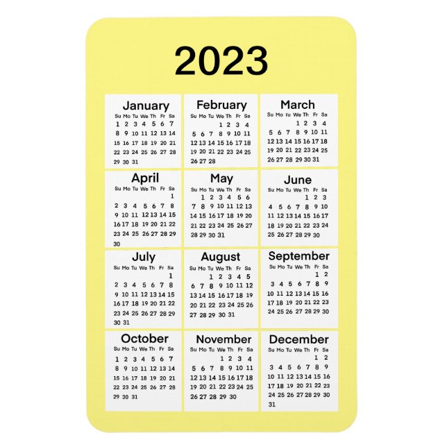 2023-Gultens Mini Calendar-magnet Magnet (Vertikal)
