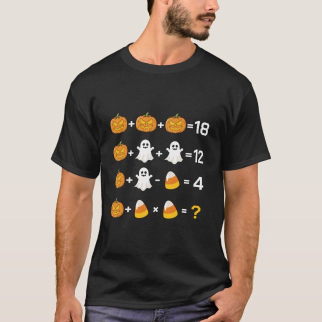 2023 Halloween Operationsordning Frågesport Math L T Shirt (Framsida)