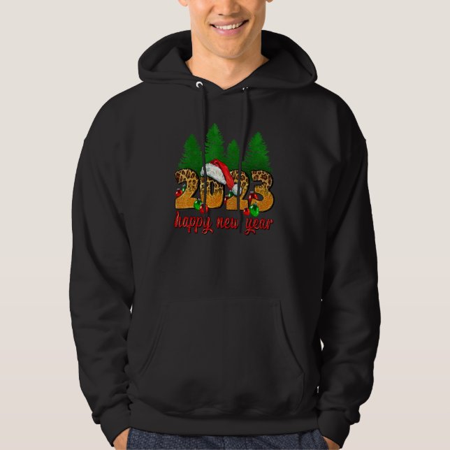 2023 Happy New Year Leopard New Years Eve Party Su Hoodie (Framsida)