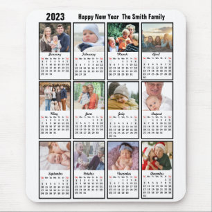 2023-kalender 12-familjens foto Modern minimalisti Musmatta