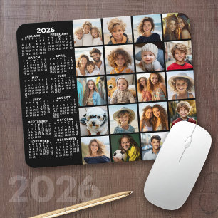 2023 Kalender - 20 fotokollage svart Musmatta