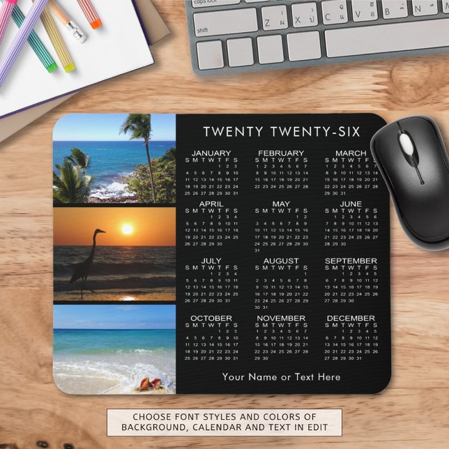 2023 - kalender 3 - fotosvart Personlig Musmatta (Skapare uppladdad)