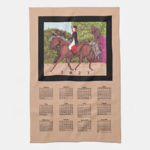 2023 Kalender Dressage Horse Equine Riding Sports Kökshandduk