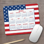 2023 Kalender med amerikansk Flagga - Rött vitt bl Musmatta<br><div class="desc">En 2023-kalender med rött,  vitt och blått USA flagga i bakgrunden. En roligt för nyår.</div>