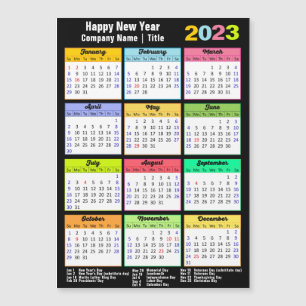 2023-kalender med Helgdagar Modern Magnet