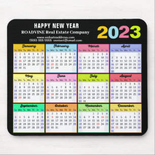 2023 Kalender Modern färgstark Anpassningsbar - fö Musmatta