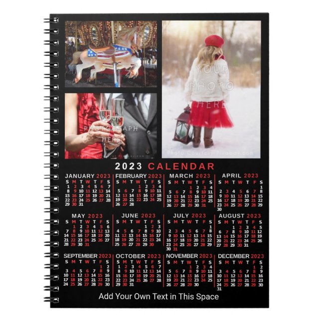 2023 Kalender (Se Beskrivning för senaste version) Anteckningsbok (Framsidan)