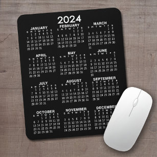 2023 Kalender - svart bakgrund - Lodrät Musmatta