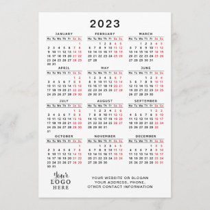 2023 Kalenderår - Fullt - vit, svart, minimal Program