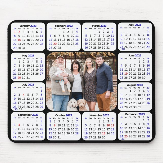 2023 Kalenderns Anpassningsbar Foto Modern Enkel Musmatta (Framsidan)