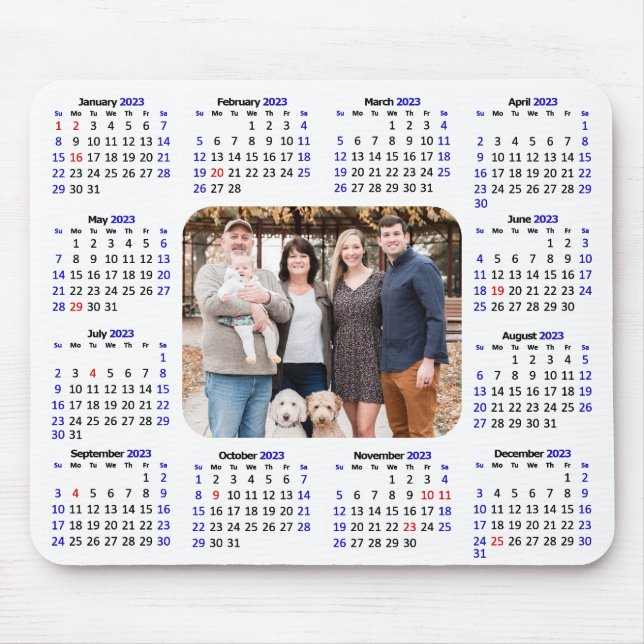2023 Kalenderns Anpassningsbar Foto Modern minimal Musmatta (Framsidan)
