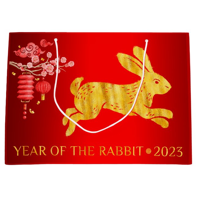 2023 Kaninens år guldfolie (Framsidan)