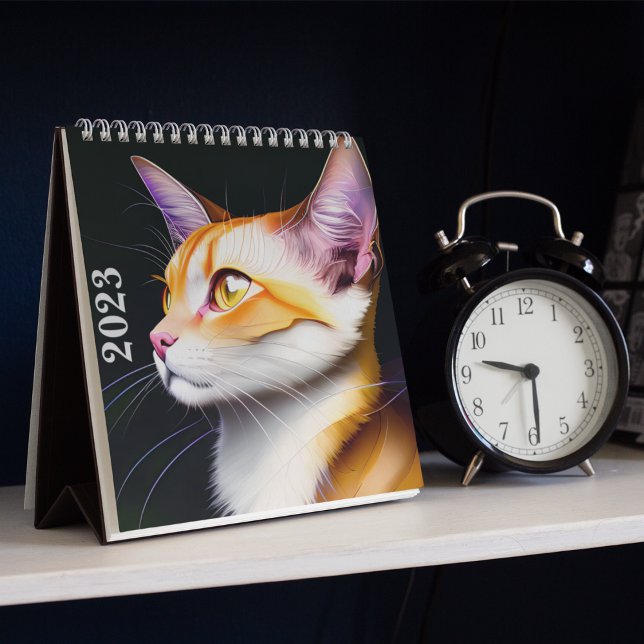 2023 Kat Calendar - Cosmic Cats Abstrakt Art Kalender (Skapare uppladdad)