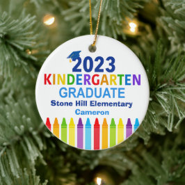 2023 Kindergarten Student Cute Anpassningsbar Stud Julgransprydnad Keramik