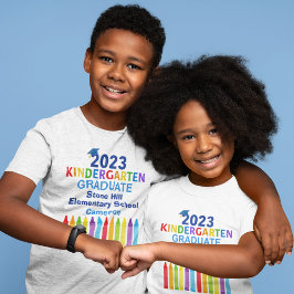 2023 Kindergarten Student Cute Crayon Anpassningsb T Shirt