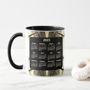2023 Konstnärlig Sepia Neon-kalender från Janz Mug Mugg