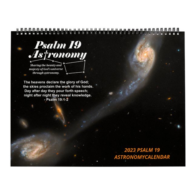 2023 LARGE Psalm 19 Astronomy Society Calendar Kalender (Omslag)