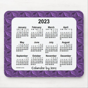 2023 Lila DiamondsKalender av Janz Mouse Pad Musmatta