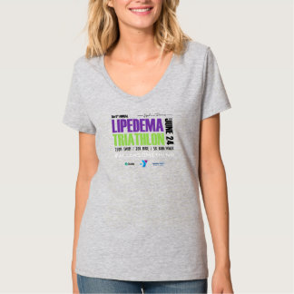 2023 Lipedema Triathlon V Nacke T-Shirt (Grått)