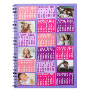 2023 Månadskalender Mod 6 Fotokollage Anteckningsbok