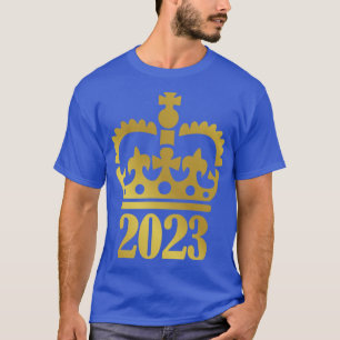 2023 med krona för födelsedag och nyfödd baby t shirt