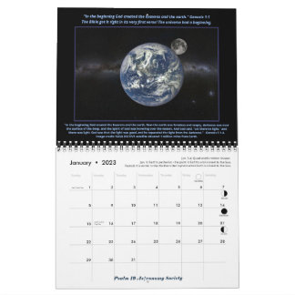 2023 MEDIUM Psalm 19 Astronomy Society Calendar R3 Kalender