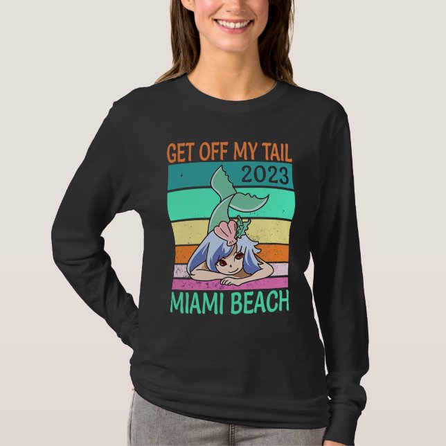 2023 Miami Beach Semester Siren T Shirt (Framsida)
