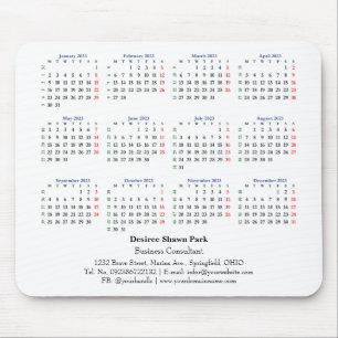 2023 Mini-kalender Måndag ISO Vit vecka Musmatta