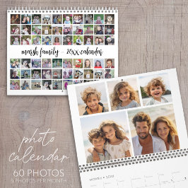 2023 Modern Familj 60 Foto - 5 Per Månad Anpassad Kalender