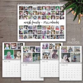 2023 Modern Familj 60 Foto - 5 Per Månad Anpassad Kalender