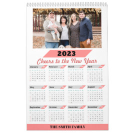 2023 Modern Family Anpassningsbar Photo with Fullt Kalender