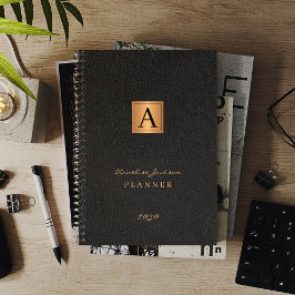 2023 Monogrammed elegant guld svart modern