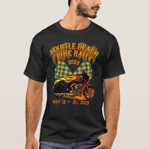 2023 MYRTLE BEACH BIKE RALLY CHECKERED FLAGGOR PÅ  T SHIRT