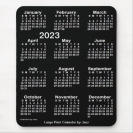 2023 Neon White Large Print Calendar från Janz Musmatta