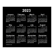2023 Neon White Väggljudskalender av Janz Poster