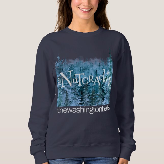 2023 - Nutcracker Winter Scene Navy Sweatshirt T Shirt (Framsida)