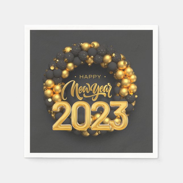 2023 Nyårsafton! Pappersservett (Framsidan)