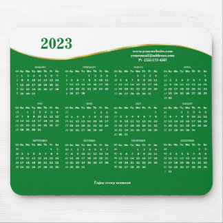 2023 om grönt och vit musknapp musmatta