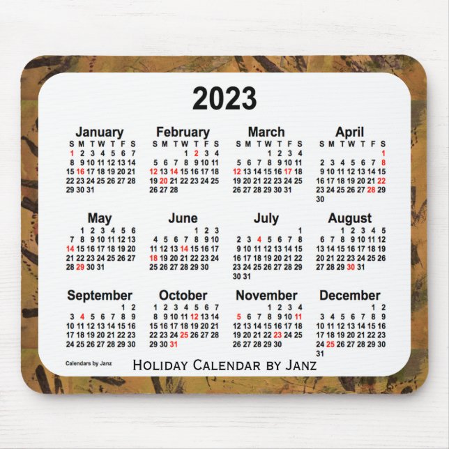 2023-Orangens Helgdag Art Calendar av Janz Mouse P Musmatta (Framsidan)