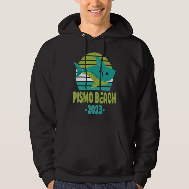 2023 Pismo Beach California Shark Hoodie (Framsida)