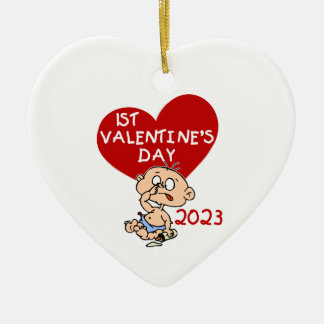 2023 Pojke Heart 1st Valentine Day Ornament