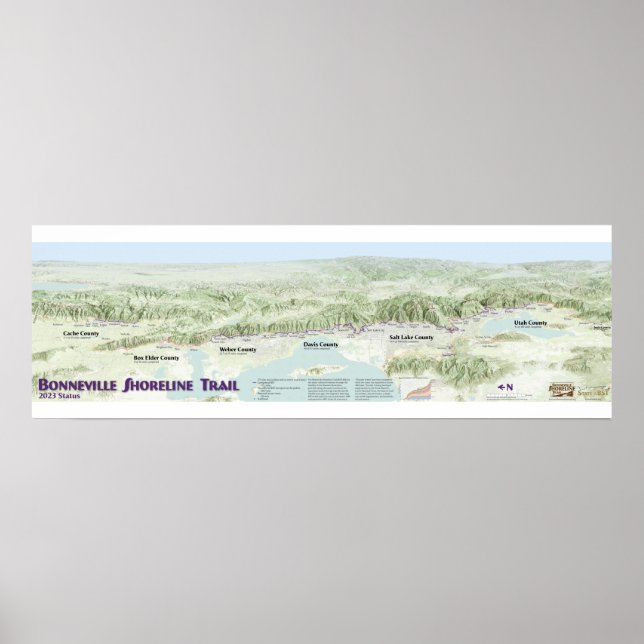 2023 Poster i Bonneville Shoreline Trail (Framsidan)