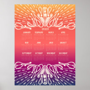 2023 Poster Sunset Calendar