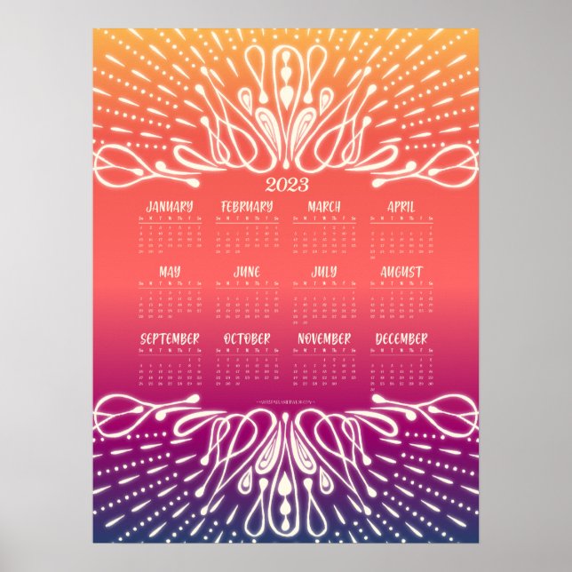 2023 Poster Sunset Calendar (Framsidan)