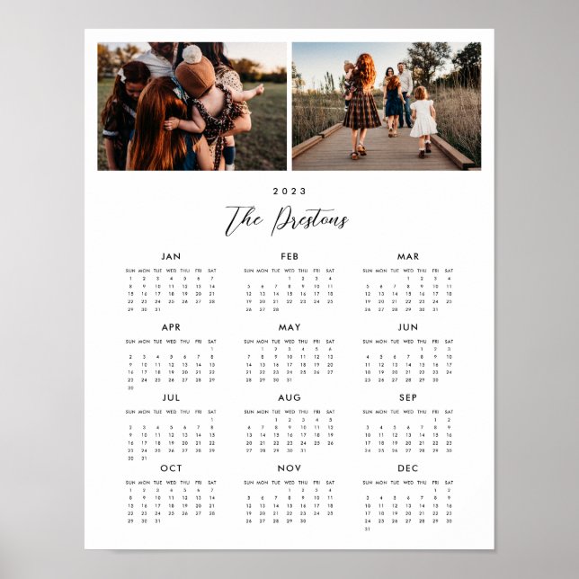 2023 Poster utskrift av fotokalender (Framsidan)