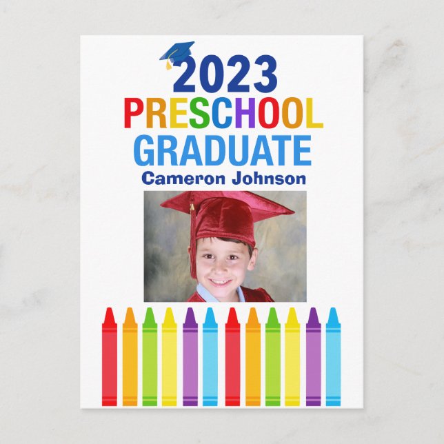 2023 Preschool Student PreK Kids Photo Studenten Vykort (Framsida)