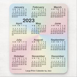 2023 Rainbow Cloud Large Print Calendar från Janz Musmatta