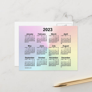 2023 Rainbow Cloud Mini Kalender av Janz Vykort