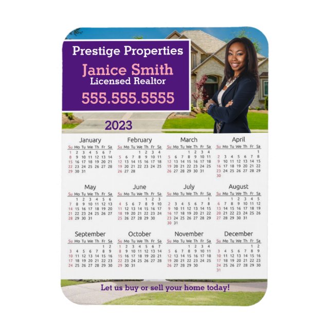 2023 Realtor Calendar Refrigerator Magnet (Vertikal)
