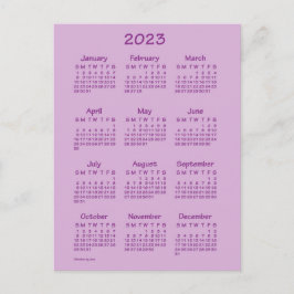 2023 Rose Pink Tekton Mini-kalender av Janz Vykort